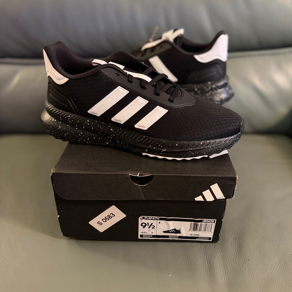 Adidas X_PLRPATH Mens Running Shoes Black White Speckled JR1426 9.5 Cloudfoam